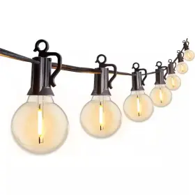 Augbeer 313035033029 25 Ft. Outdoor Plug-in Led String Lights With 13 Plastic Edison Bulbs For Backya
