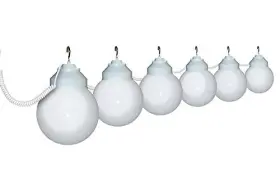 Wn-sl8gb-w-open Available Upon Request 8 Globe String Light Set White With Cord 30 Ft Outdoor Open Box