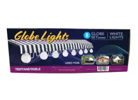Wn-sl8sgb-w Available Upon Request 8 Globe Light Set White Globes With Cord 80 Ft Outdoor String Lights