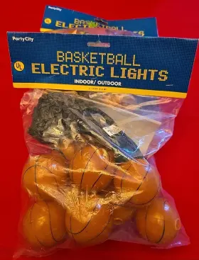 End2end Ball Basket String Lights 14 Inch 10 Covers Nip Party City Indoor/outdoor
