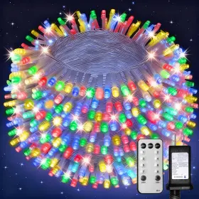B0fh74b78p Banbanjo 200 Led 66ft Multicolor Christmas String Lights Indoor Outdoor Clear Wi