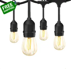 Banord 705353057465 Outdoor String Lights Commercial Grade Patio With 30 2w S14 Dimma
