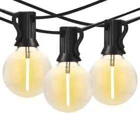 Banord 744759764409 29ft Globe Outdoor String Lights Shatterproof Patio With 15 Dimma
