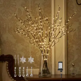 B0chnh7hwd Baolitvine Lighted Branches Brown 32in 200 Warm White Fairy Lights Will