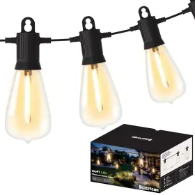 Led-e12-50t-100ft-st38 Beatineon Led Outdoor String Lights 100ft Patio With 50 Shatterproof St38 Vintage