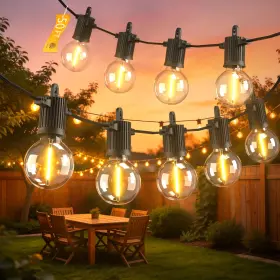 Led-e12-75t-150ft-g40 Beatineon Outdoor String Lights 150 Ft Led Patio Globe