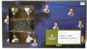 Bed Bath & Beyond 444444138200 Bbb Destination Summer Indoor Outdoor Set Clear Spot Lights String Of 10 Nib