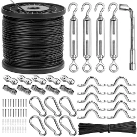 Belio 658437374821 String Light Hanging Kit Stainless Steel Cable For Outdoor Lights 182 Ft Wi Belio 658437374821 String Light Hanging Kit Stainless Steel Cable For Outdoor Lights 182 Ft Wi