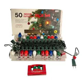 Ben Franklin 021995408503 50 Multi Colored C7 1/2 Christmas Lights String Light Set Indoor Outdoor