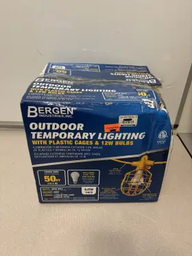 Gl50143stk Bergen Outdoor String Lights 50 With Plastic Cages