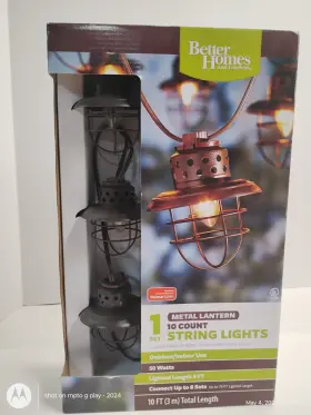 Better Homes 191607308498 And Garden 10 Count Metal Lantern