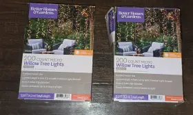 63-941 Better Homes & Gardens 2 And Willow Tree Bulb Indoor Outdoor String Lights New