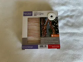 684783667 Better Homes & Gardens And Solar Wire Lights 100 Led Warm White Copper Outdoor