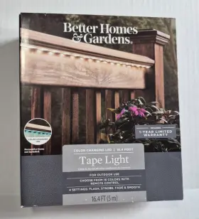 Bhs106424816025 Better Homes & Gardens And Color Changing Led Tape Light 16.4 Ft Nip