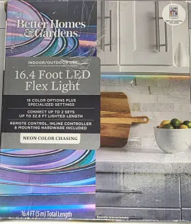 Bhs1228069827002 Better Homes & Gardens 16.4ft Indoor/covered Patio Color Changing/chasing Neon Flex Bhs228069827004