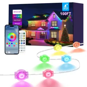 B0fqjmv1qr Bonve Pet 100ft Permanent Outdoor Lights For House 2025 Rgb Led Waterproof Christmas Ligh