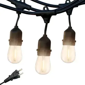 Brightech 313045026042 Braghtech Ambience Pro 15 Light 48 Ft. Plug-in Led S14 Edison Bulb String-light