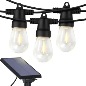 Brightech 711181137767 Ambience Pro Solar Powered Outdoor String Lights 48 Ft Commercial Gra