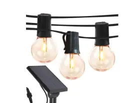 Brightech 850004456255 Ambience Pro 12-light 27ft Outdoor Solar 1w 3000k Led G45 Globe Bulbs