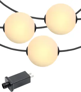Brightech 850040667820 Orb Outdoor Indoor String Lights - Frosted Lantern Led