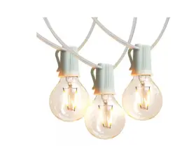 Brightech 857899006824 Ambience Pro 12-light 26 Ft. White In/outdoor Plug-in Led G40 String Lights