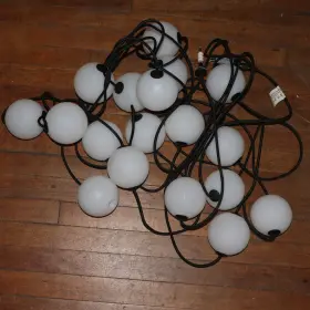 Orb-pg-1w-10-30 Brightech Led Weathertite Outdoor Orb String Lights 10-light 30ft - Missing 1