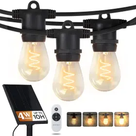 Slr-sprl4w-27nh-sw Brightech Ambience Pro Super Bright Solar Outdoor String Lights Security
