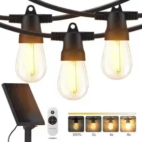 Slr4w-27-tst Brightech 27 Ft. 4 Watt Solar Powered Led Soft White Edison Style String Light - 12 Lights