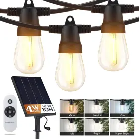Slr4w-48nh-cc Brightech Pro Solar String Lights For Outside - Super Bright Remote Control Color