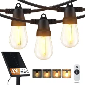 Slr4w-48nh-sw Brightech Ambience Pro Super Bright Solar - 48ft Remote Control Outdoor String L