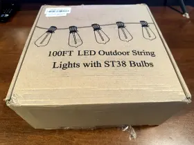 Cmc-o501 Brightever Led Outdoor String Lights 100ft Patio Lighting W 52 Edison Bulbs