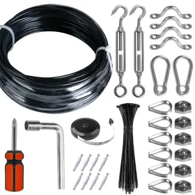 Brightown 600001225563 String Lights Hanging Kit For Outdoor Includes 100ft Stainless Ste