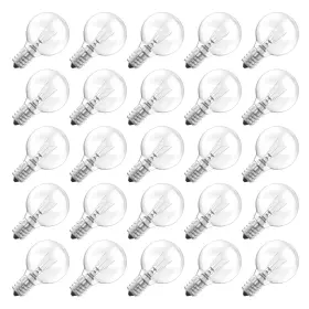 B01c754ju2 Brightown G40 Clear Globe Replacement Light Bulbs Outdoor Patio E12 25-pack