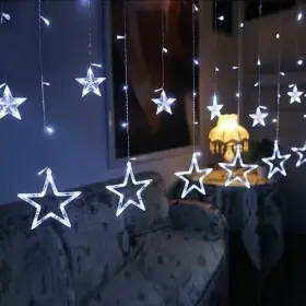 B07gvd6rhb Brightown Star Curtain Lights For Bedroom - Plug-in 9ft 138 Led Fairy Twinkle With