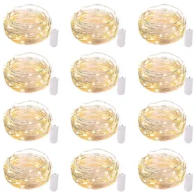 B07wg18rlt Brightown 12 Pack Led Fairy Lights Battery Operated String - 7ft 20led Wa