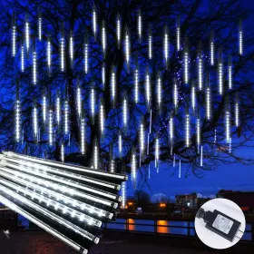 B0b8s2v74s Brightown Meteor Shower Lights Outdoor 10 Tubes 240 Led Snowfall Icicle Raindrop String Li
