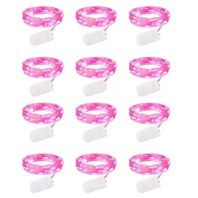 B0b99qg55r Brightown Valentines Day 12 Pack Pink Led Fairy Lights Battery Operated String