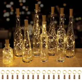 B0bkq771sl Brightown 20-pack Wine Bottle Cork Lights 20 Led Waterproof Battery Operated