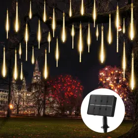 B0d7mfj72y Brightown Solar Meteor Shower Lights 20 Tubes 720 Led Christmas Outdoor Decor