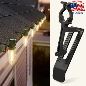 B0d8swzjgz Brightown Universal Christmas Light Clips 200 Count - Gutter And Shingle All-in-one Holder