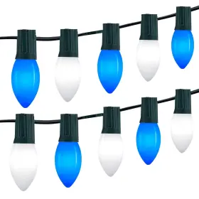 B0f1tn453k Brightown Vintage C9 Led Christmas Lights Outdoor 150ft 75 Shatterproof Bulbs Blue/white