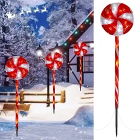 Fc300v0300-d1 Brightown 6 Pack 29in 120 Led Lighted Lollipop Christmas Pathway Lights With 8 Lighting Modes