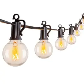 G40-blk-50d Brightown Outdoor String Light 50feet G40 Globe Patio Lights With 52 Edison Glass Bulbs