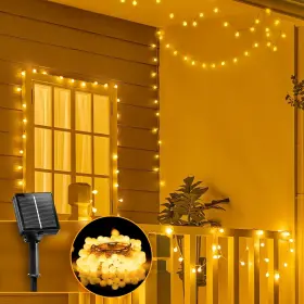 Globe-ww-60d Brightown 19.6ft 60 Led Solar String Lights Outdoor Waterproof 8 Modes Patio