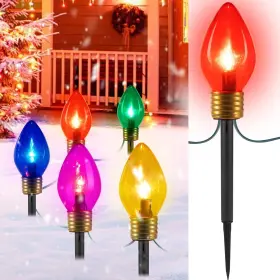 Gy-c-50.6-u-b1 Brightown 2 Pack Jumbo C9 Christmas Pathway Lights Outdoor Decorations Lawn