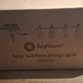 Gy-s-c50 Brightown Solar G40 Patio String Lights Outdoor Decorative