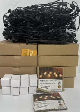 Gyc-o1005bu Brightown Clear G40 Led Globe String Lights Set 100ft Black Of 2x Open Box