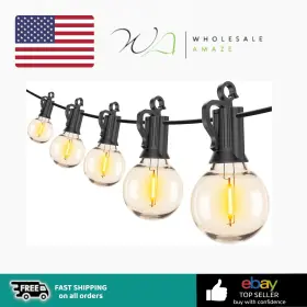 Ng593nqhhg  Brightown 2 Pack Outdoor String Lights - Globe Patio 30 Ft With G40 S