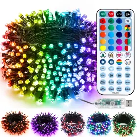 B0fqjjhddl Brizlabs 33ft 100 Led Rgb Color Changing Christmas String Lights Remote Dimmable