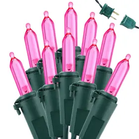 B073f63s25 Brizled Pink Christmas Lights 33ft 120 Led Indoor/outdoor Ul Certified